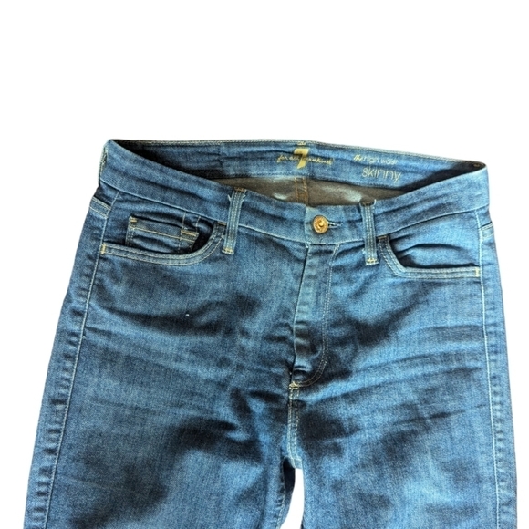 7 For All Mankind Sexy Classic skinny blue denim ankle jeans W27 L27.5 - Picture 2 of 10